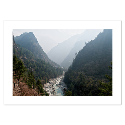Nepal - Winding river between the hills